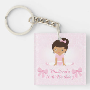 Sweet Ballerina Birthday Party Personalised Key Ring