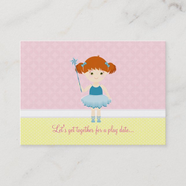 Sweet Ballerina Cupcake Celebration Calling Card (Front)