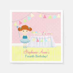 Sweet Ballerina Cupcake Celebration Napkin