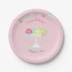 Sweet Ballerina Cupcake Celebration Paper Plate