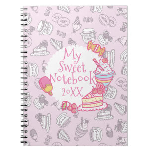 Sweet Barkery and Drinks Pink Notebook