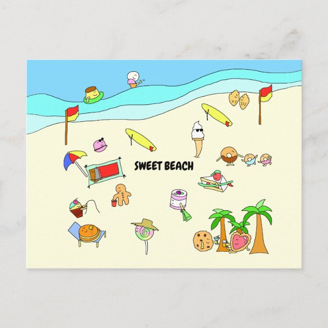 SWEET BEACH POSTCARD (Front)