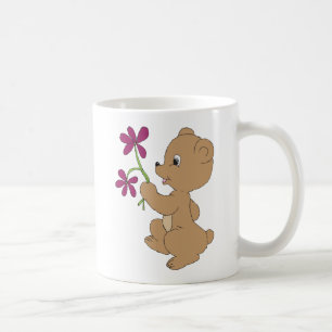 Sweet Bear Art Hand Drawn Baby Brown Bear Art Coffee Mug