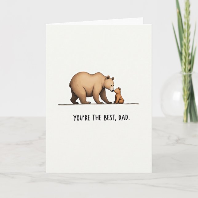 Sweet Bear Cub Fathers Day Card (Front)
