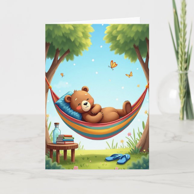Sweet Bear Hammock Card (Front)