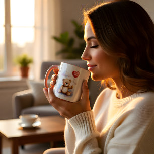 Sweet Bear Heart Balloon I Love My Mum Mug