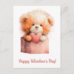 Sweet Bear Valentine Gift Art Postcard