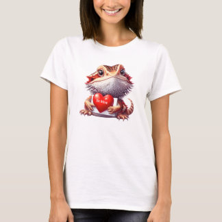 Sweet Bearded Dragon Be Mine Valentine T-Shirt