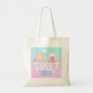 Sweet Bears with Fluffy Monsters Tote Bag