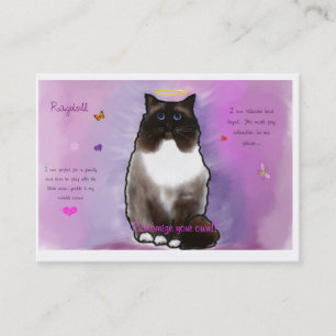 Sweet Beautiful Ragdoll Business Card