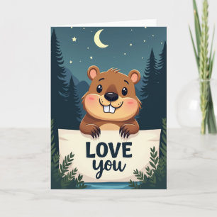 Sweet Beaver Love You Card