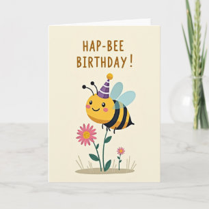 Sweet Bee Birthday Card