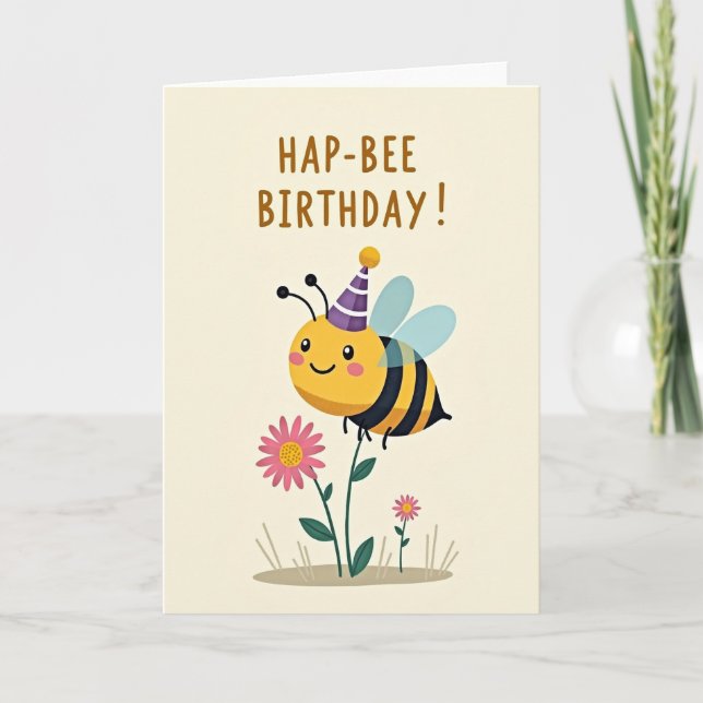 Sweet Bee Birthday Card (Front)