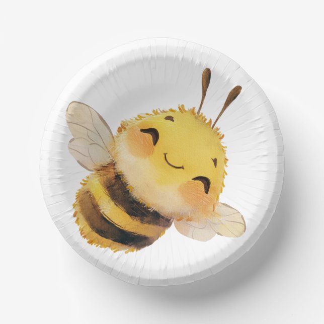 Sweet Bee Bowl Paper Plate (Front)