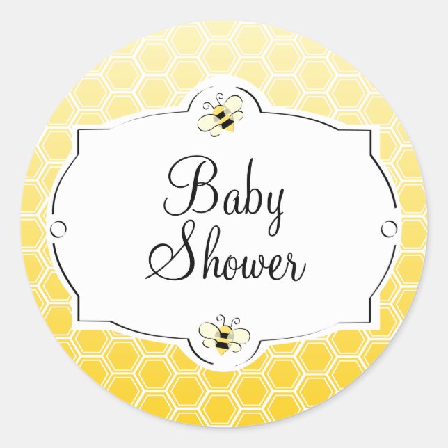 Sweet Bee Classic Round Sticker (Front)
