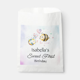 Sweet Bee First Birthday Personalized Favour Bags