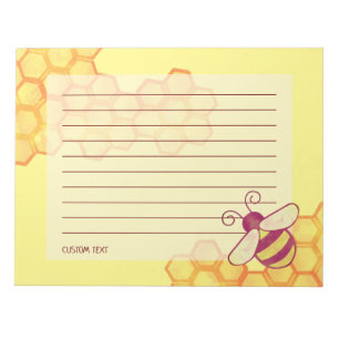 Sweet Bee Honeycomb Custom Notepad