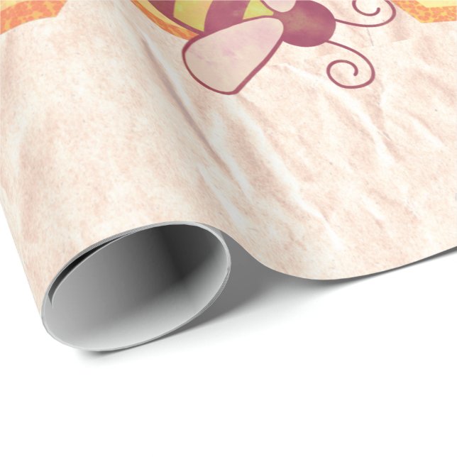 Sweet Bee Honeycomb Wrapping Paper (Roll Corner)
