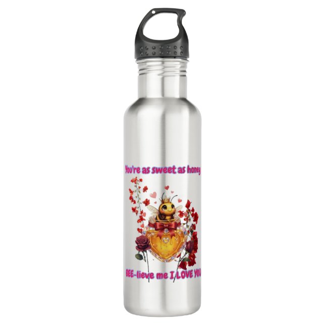 Sweet BEE mine-BEE lieve me i love you 710 Ml Water Bottle (Front)