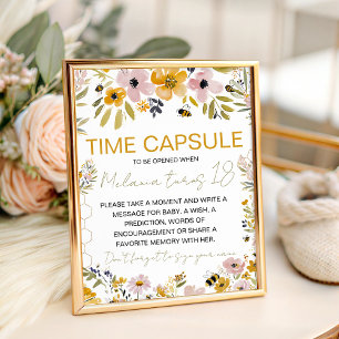 Sweet Bee One Time Capsule Table Sign