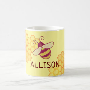 Sweet Bee Personalised Name Mug