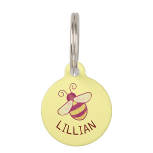 Sweet Bee Personalised Pet Tag For Dogs And Cats