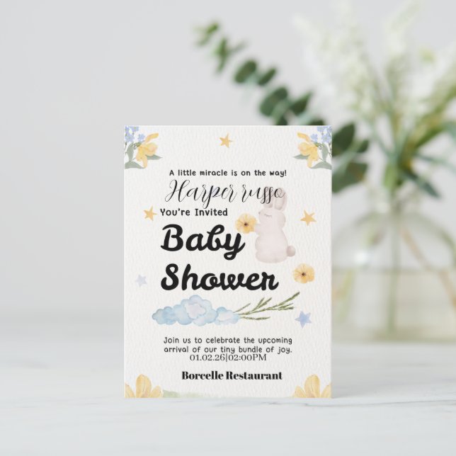 Sweet Beginnings Baby Shower Collection Postcard (Standing Front)