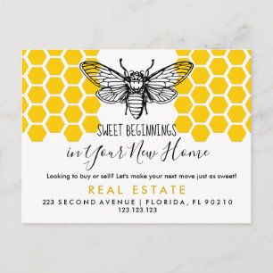 Sweet Beginnings in Your New Home   Realtor  Announcement Postcard