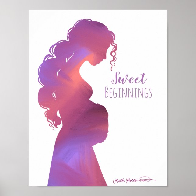 Sweet Beginnings - Pregnancy Maternity Art Poster (Front)