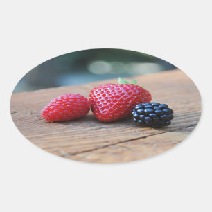 Sweet Berries Oval Sticker