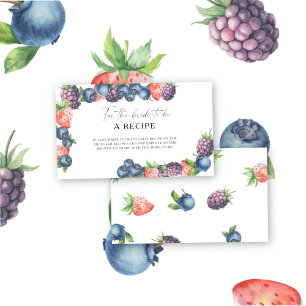 Sweet berries - Recipe for the bride to be Enclosure Card