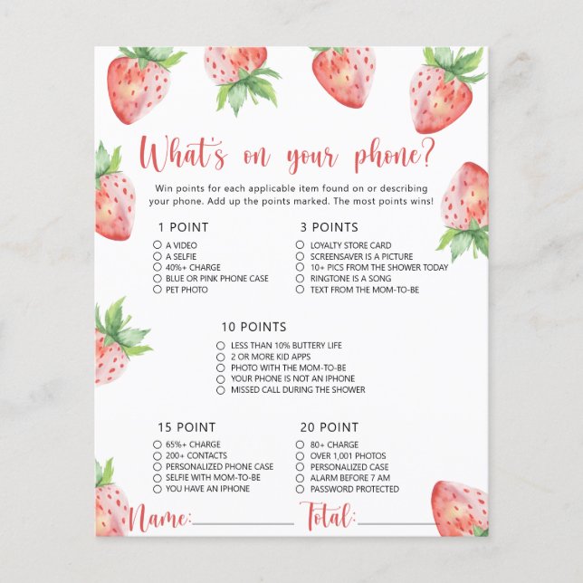 Sweet berries - What's on your phone game (Front)