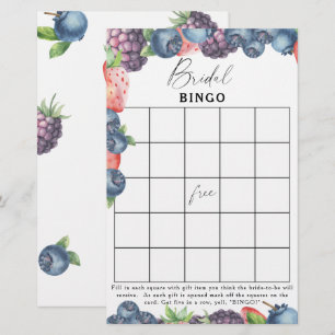 Sweet berry - Bridal shower bingo game