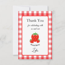 Sweet Berry Thank You Card for Kids