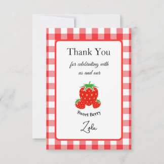 Sweet Berry Thank You Card for Kids