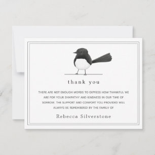 Sweet Bird - Simple Elegant Funeral Thank You Card