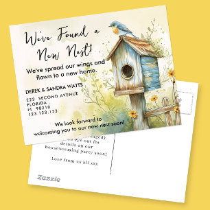 Sweet Birdhouse New Home Announcement Postcard