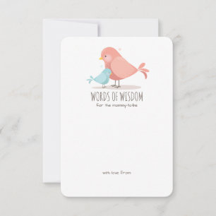 Sweet Birdie Baby Boy New Mum Advice Insert