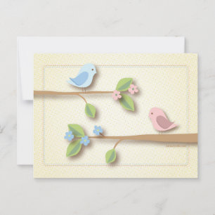 Sweet Birdie Baby Shower Words of Advice Card