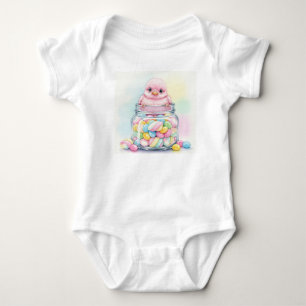 Sweet Birds. Raspberry Caramel by Natasha Us Baby Bodysuit