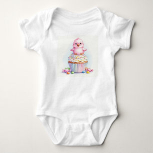 Sweet Birds. Strawberry Cupcake by Natasha Us Baby Bodysuit