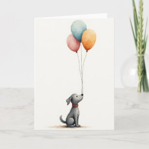 Sweet Birthday Balloon Pup Card