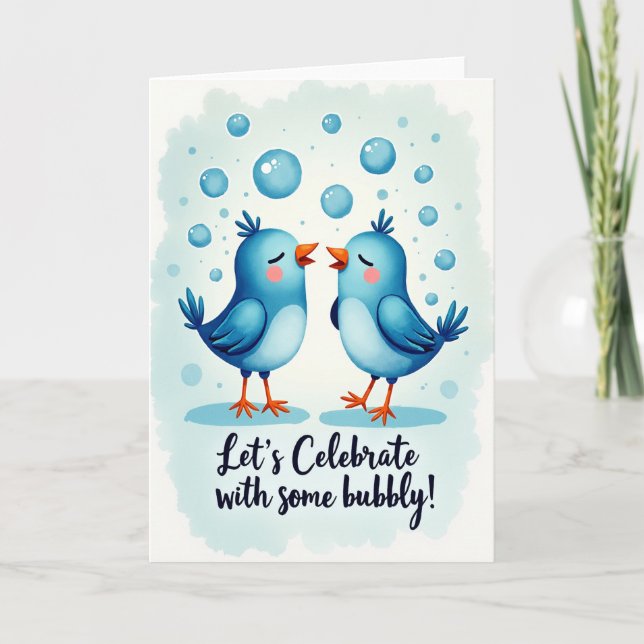 Sweet Birthday Birds Card (Front)