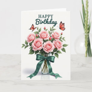 Sweet Birthday Blush Rose Card