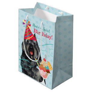 Sweet Birthday Bouvier des Flandres Medium Gift Bag