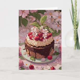 Sweet Birthday Cake Wishes Card