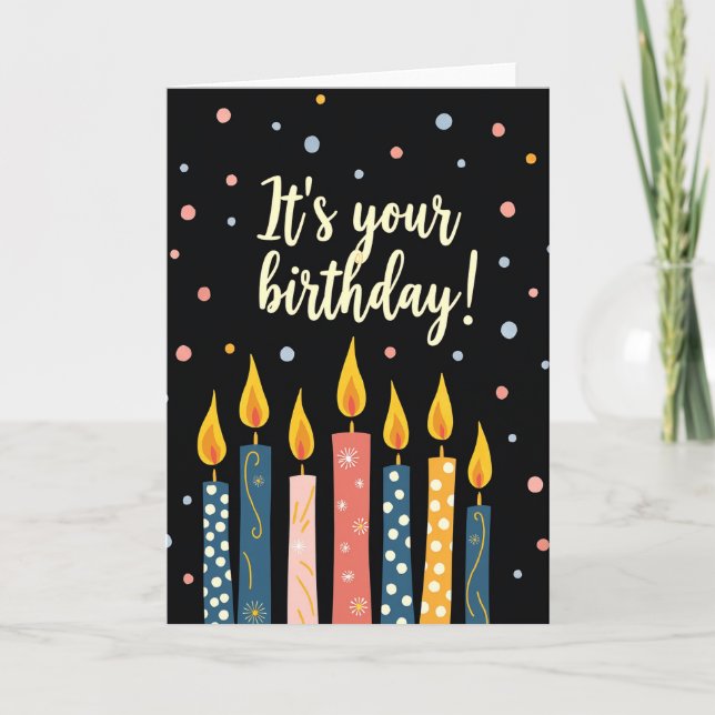 Sweet Birthday Candles Card (Front)