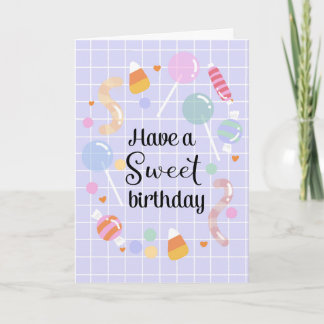 Sweet Birthday Candy for Kids Sweet 16 Card
