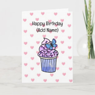 Sweet Birthday Card for Her   Birthday Cupcake