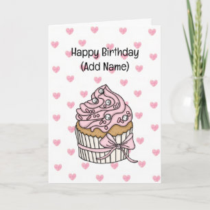 Sweet Birthday Card for Her   Birthday CupCake 
